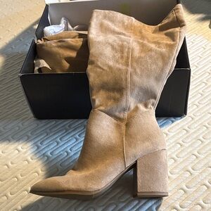 Torrid Tan Over the Knee Suede Boots